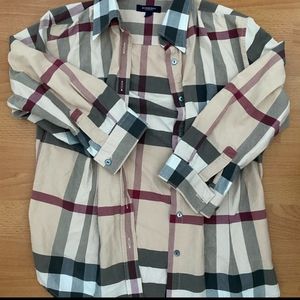 Woman's buberry button down shirts